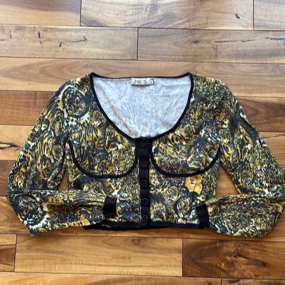 AMUR.Ninetta Cheetah Print Cardigan - Picture 3 of 5